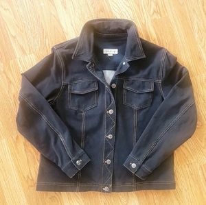Knit denim jacket black PM